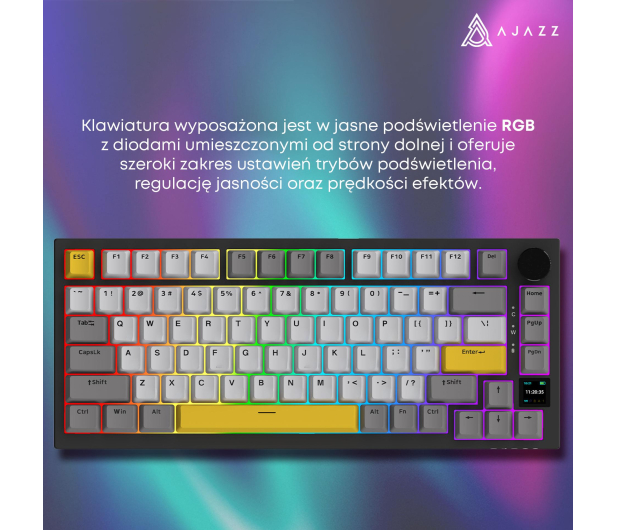 Ajazz AK820 Pro Gift Switch Black Gray Yellow RGB - 1536364 - zdjęcie 15